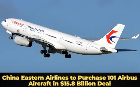 China Eastern Airlines to Purchase 101 Airbus Aircraft in $15.8 Billion Deal