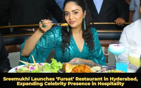 Sreemukhi Launches ‘Fursat’ Restaurant in Hyderabad, Expanding Celebrity Presence in Hospitality