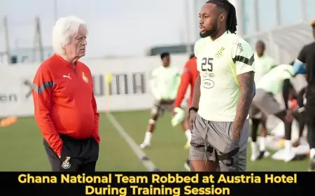 Ghana National Team Robbed at Austria Hotel During Training Session