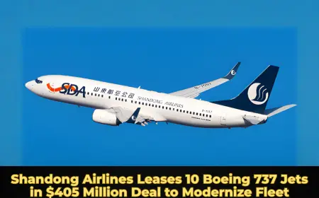 Shandong Airlines Leases 10 Boeing 737 Jets in $405 Million Deal to Modernize Fleet