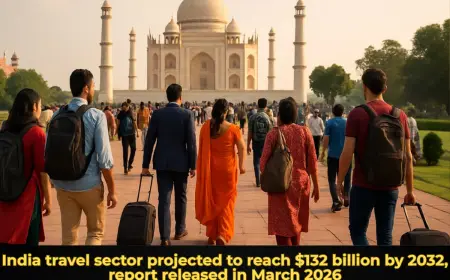 India travel sector projected to reach $132 billion by 2032, report released in March 2026