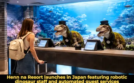 Henn na Resort launches in Japan featuring robotic dinosaur staff and automated guest services