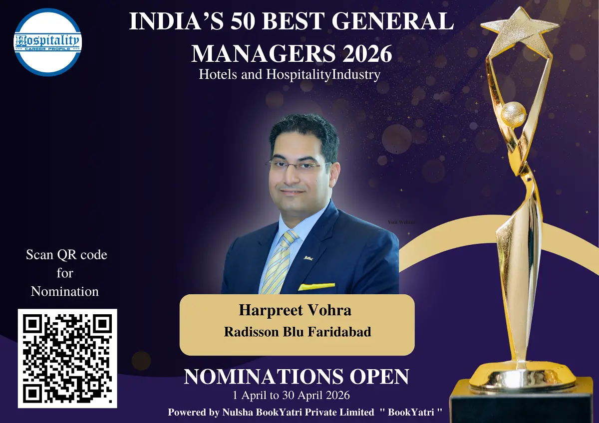 Harpreet Vohra, GM of Radisson Blu Faridabad, Nominated for India’s 50 Best General Managers 2026