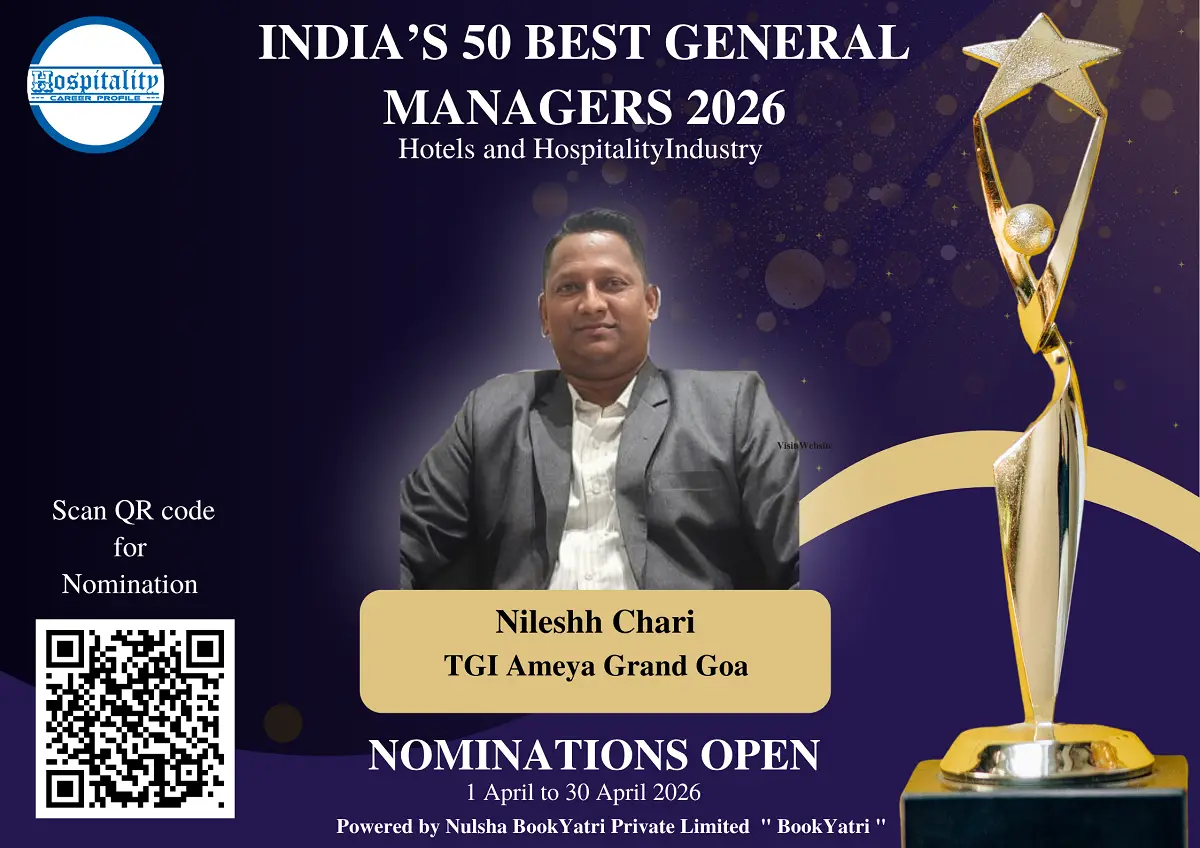 Nileshh Chari, GM of TGI Ameya Grand Goa, Nominated for India’s 50 Best General Managers 2026