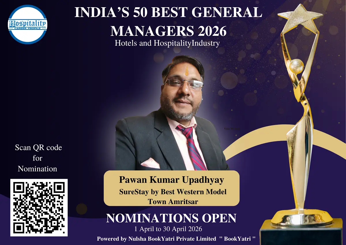 Pawan Kumar Upadhyay, GM of SureStay by Best Western Model Town Amritsar, Nominated for India’s 50 Best General Managers 2026