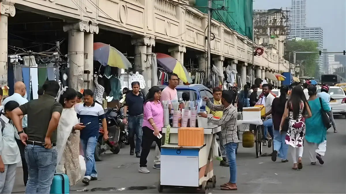 Hawkers encroach pedestrian channel near Grand Hotel in Kolkata, causing congestion concerns