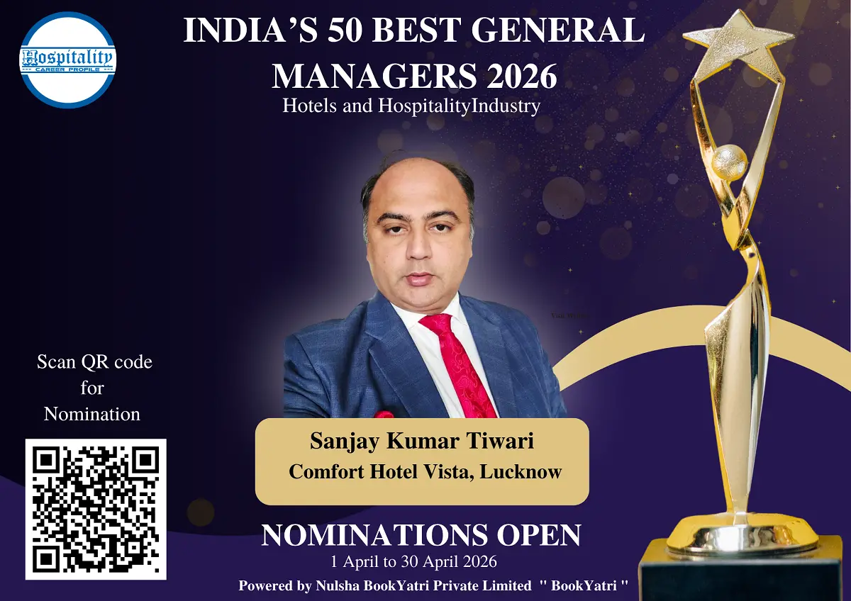 Sanjay Kumar Tiwari, GM of Comfort Hotel Vista Lucknow, Nominated for India’s 50 Best General Managers 2026
