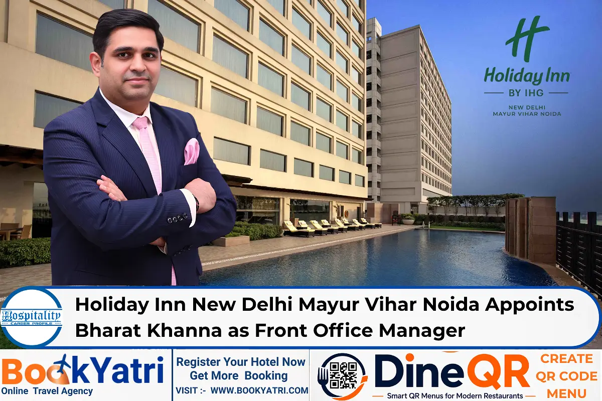 Holiday Inn New Delhi Mayur Vihar Noida Appoints Bharat Khanna as Front Office Manager