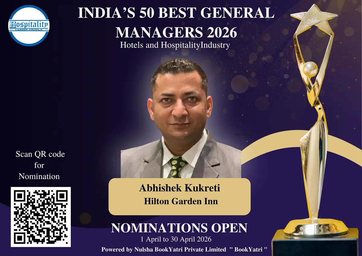 Abhishek Kukreti, GM of Hilton Garden Inn Jabalpur, Nominated for India’s 50 Best General Managers 2026