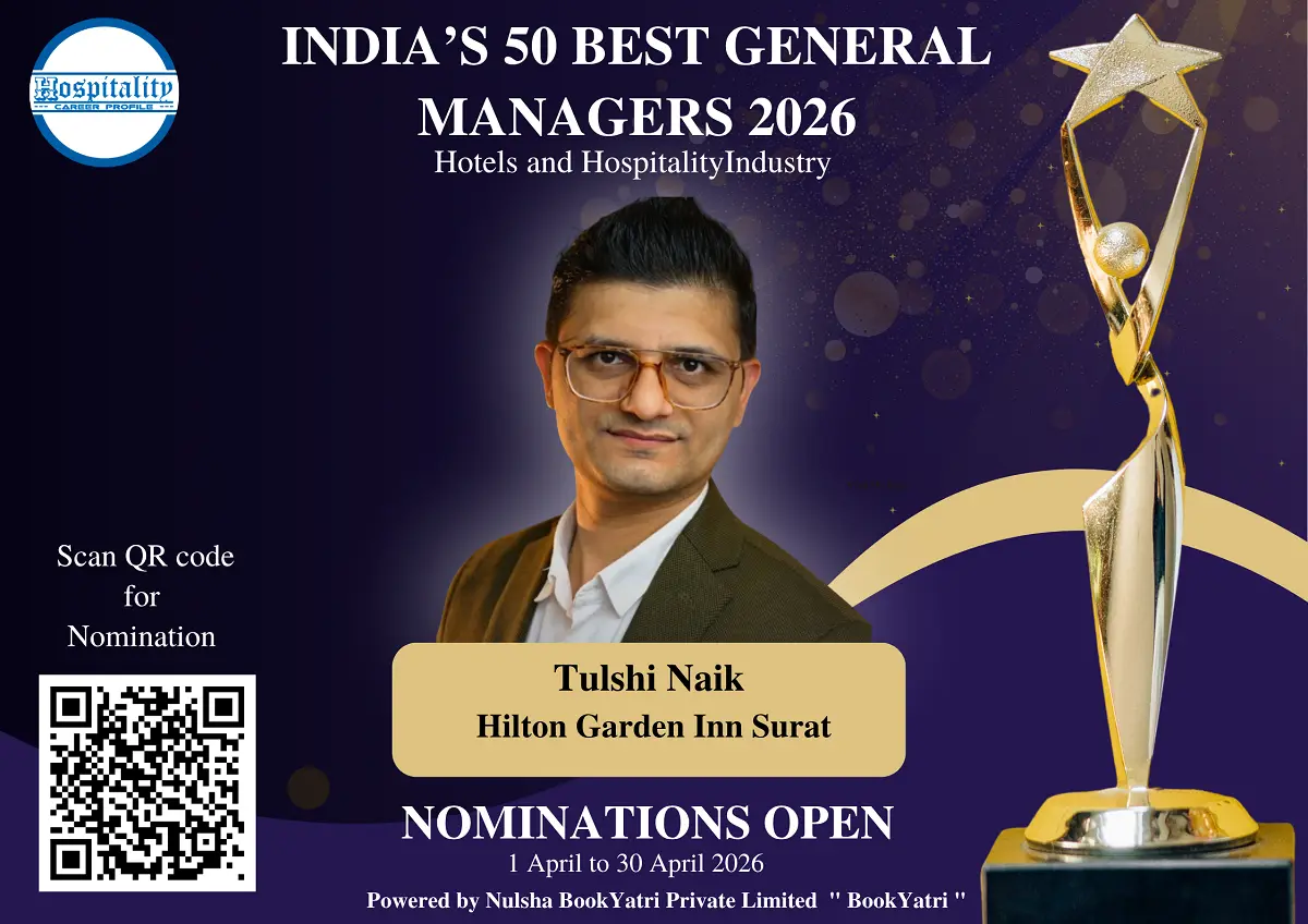 Tulshi Naik, GM of Hilton Garden Inn Surat City Centre, Nominated for India’s 50 Best General Managers 2026