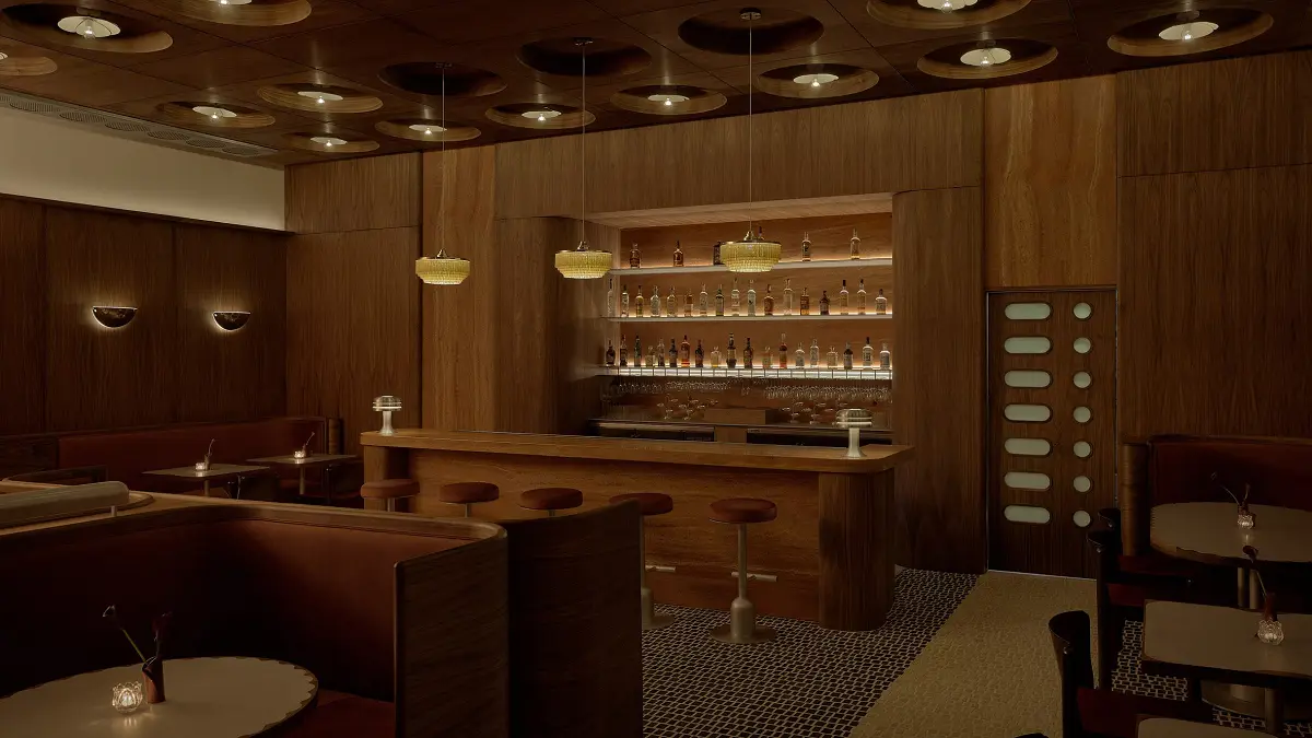 22RE Designs 40-Seat Bar di Bello Restaurant in Los Angeles
