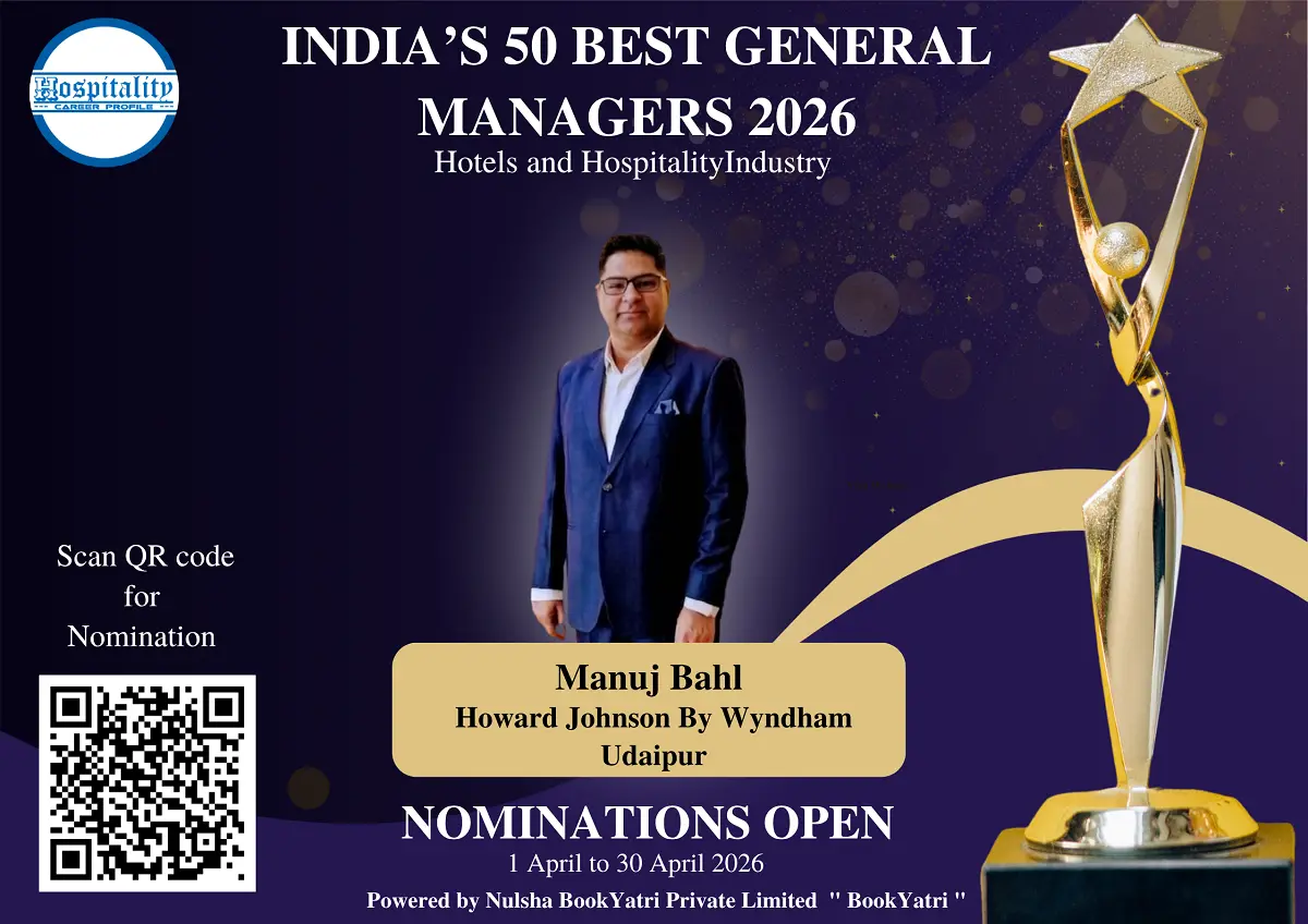 Manuj Bahl, GM of Howard Johnson by Wyndham Udaipur, Nominated for India’s 50 Best General Managers 2026