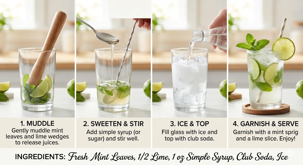 Virgin Mojito Mocktail Recipe (Hotel Style) with SOP, Garnish & Presentation Guide
