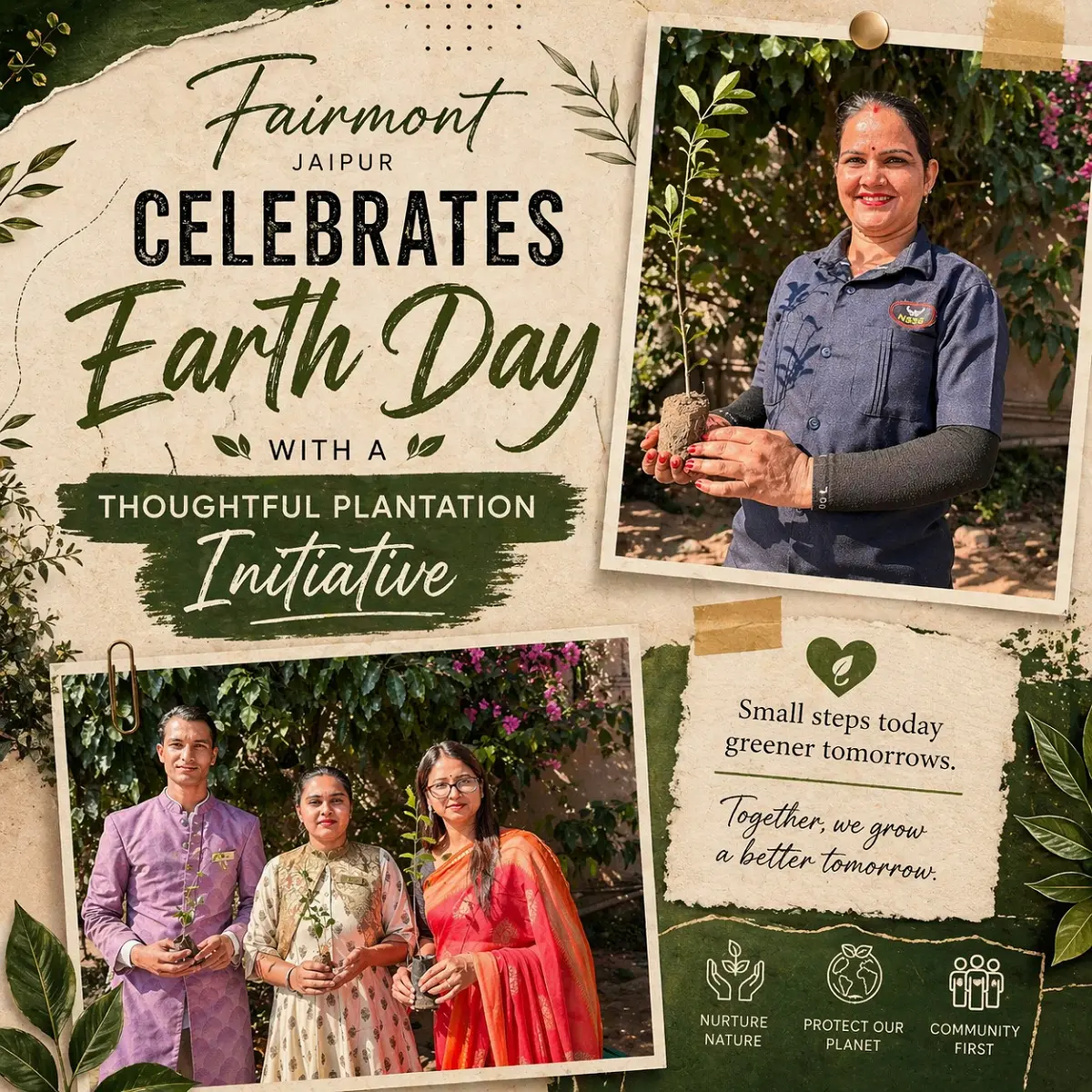 Fairmont Jaipur Earth Day: Hosts Plantation Drive at Kukas Property