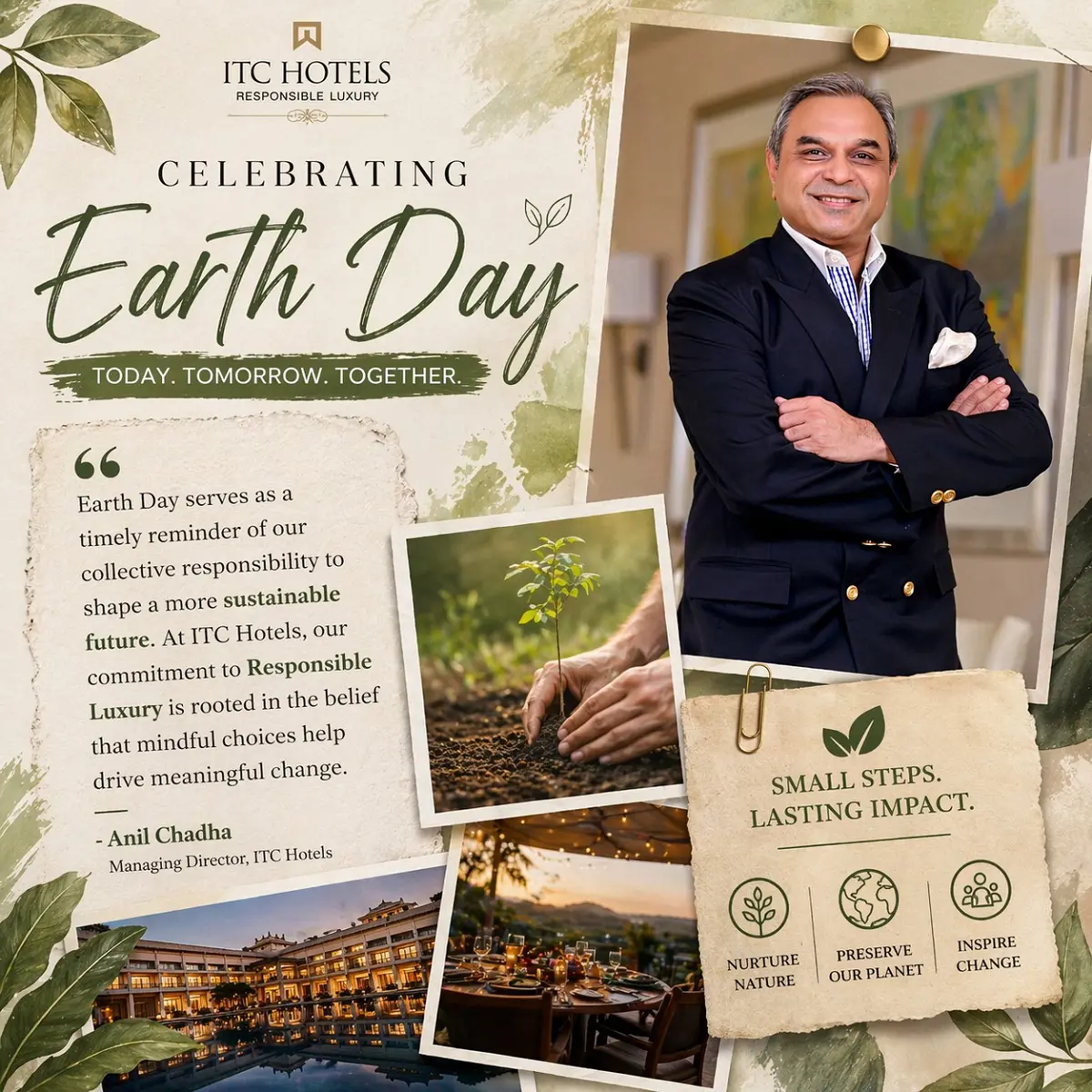 ITC Hotels Earth Day Marks Sustainability-Focused Message