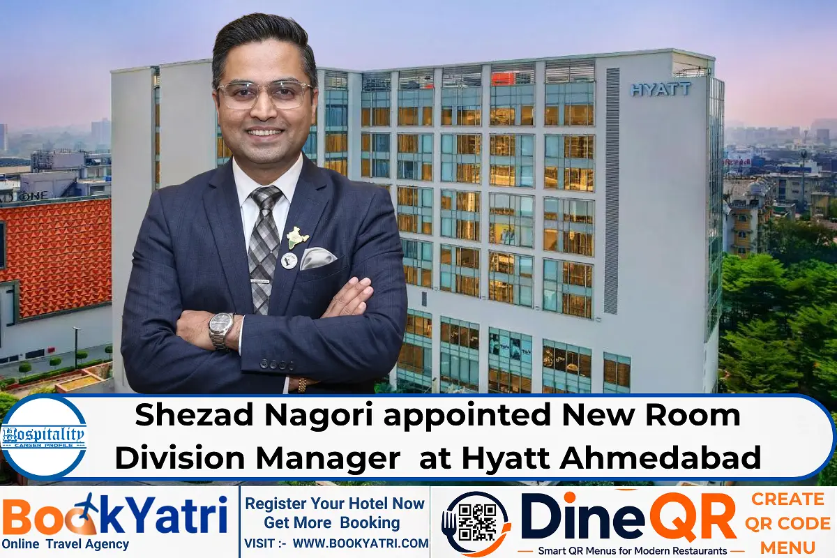 Shezad Nagori appointed New Room Division Manager  at Hyatt Ahmedabad