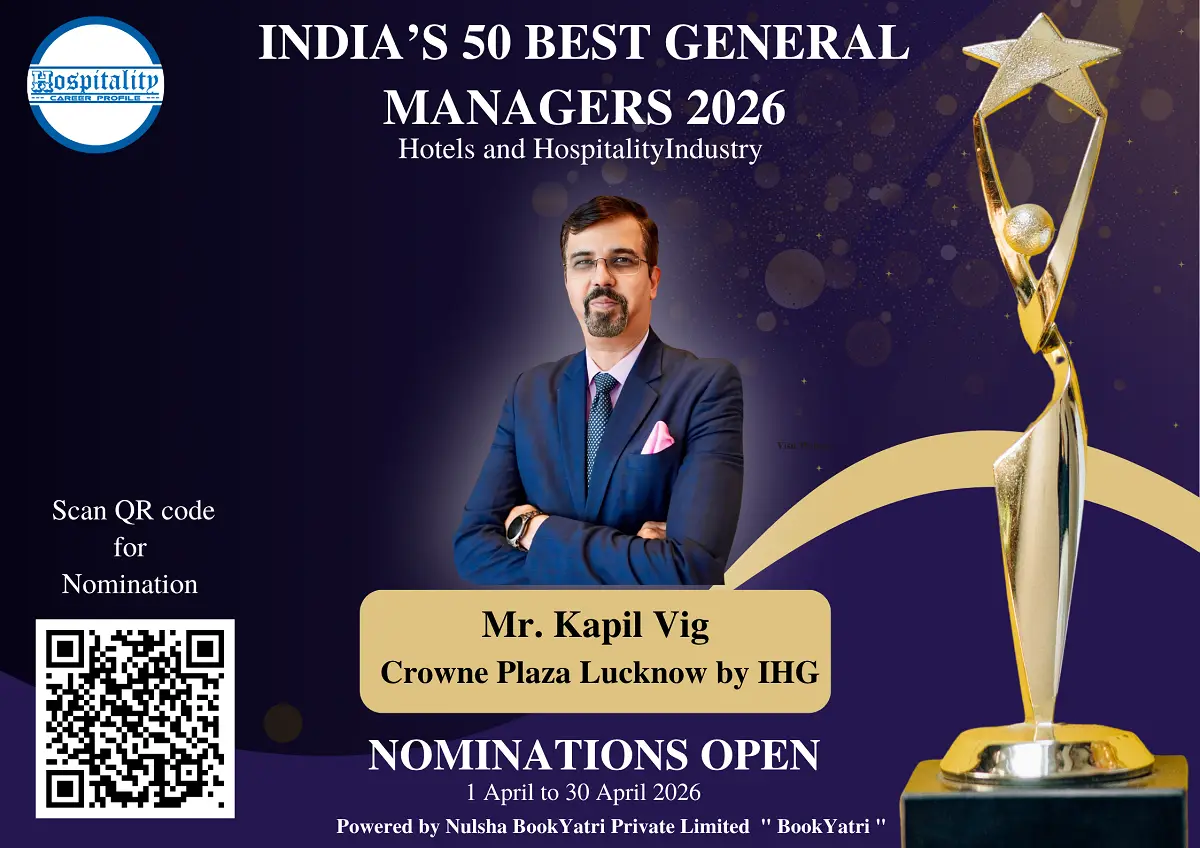 Kapil Vig, Crowne Plaza Lucknow by IHG, Nominated for India’s 50 Best General Managers 2026