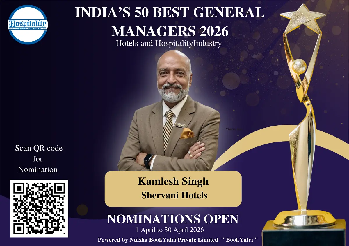 Kamlesh Singh, GM of Shervani Hotels, Nominated for India’s 50 Best General Managers 2026