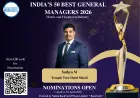 Sathya M, GM of Temple Tree Hotel Shirdi, Nominated for India’s 50 Best General Managers 2026
