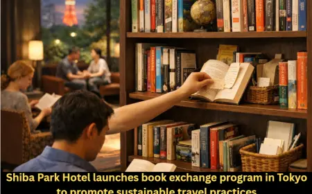 Shiba Park Hotel launches book exchange program in Tokyo to promote sustainable travel practices