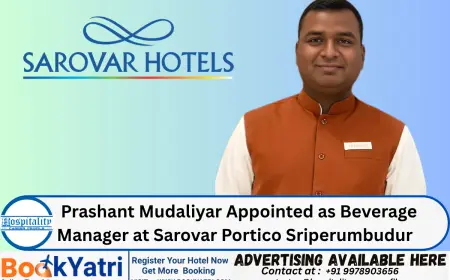 Prashant Mudaliyar Appointed as Beverage Manager at Sarovar Portico Sriperumbudur