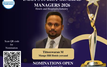 Titteeswaran M, GM of Mango Hill Hotels Yercaud, Nominated for India’s 50 Best General Managers 2026