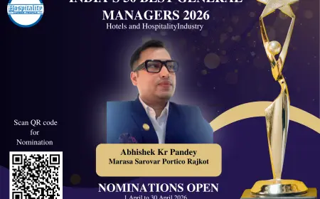 Abhishek Kr Pandey, GM of Marasa Sarovar Portico Rajkot, Nominated for India’s 50 Best General Managers 2026