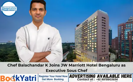 Chef Balachandar K Joins JW Marriott Hotel Bengaluru as Executive Sous Chef