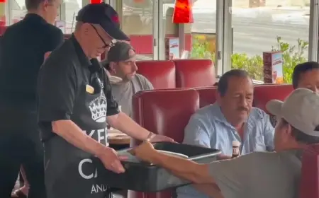 Denny’s Honors Employee Marking Nearly 50 Years of Service at Restaurant Location