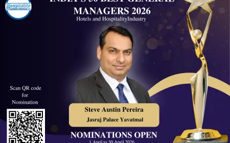 Steve Austin Pereira, GM of Jasraj Palace Yavatmal, Nominated for India’s 50 Best General Managers 2026