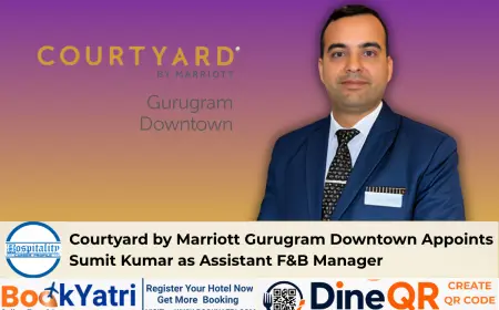 Courtyard by Marriott Gurugram Downtown Appoints Sumit Kumar as Assistant Food & Beverage Manager