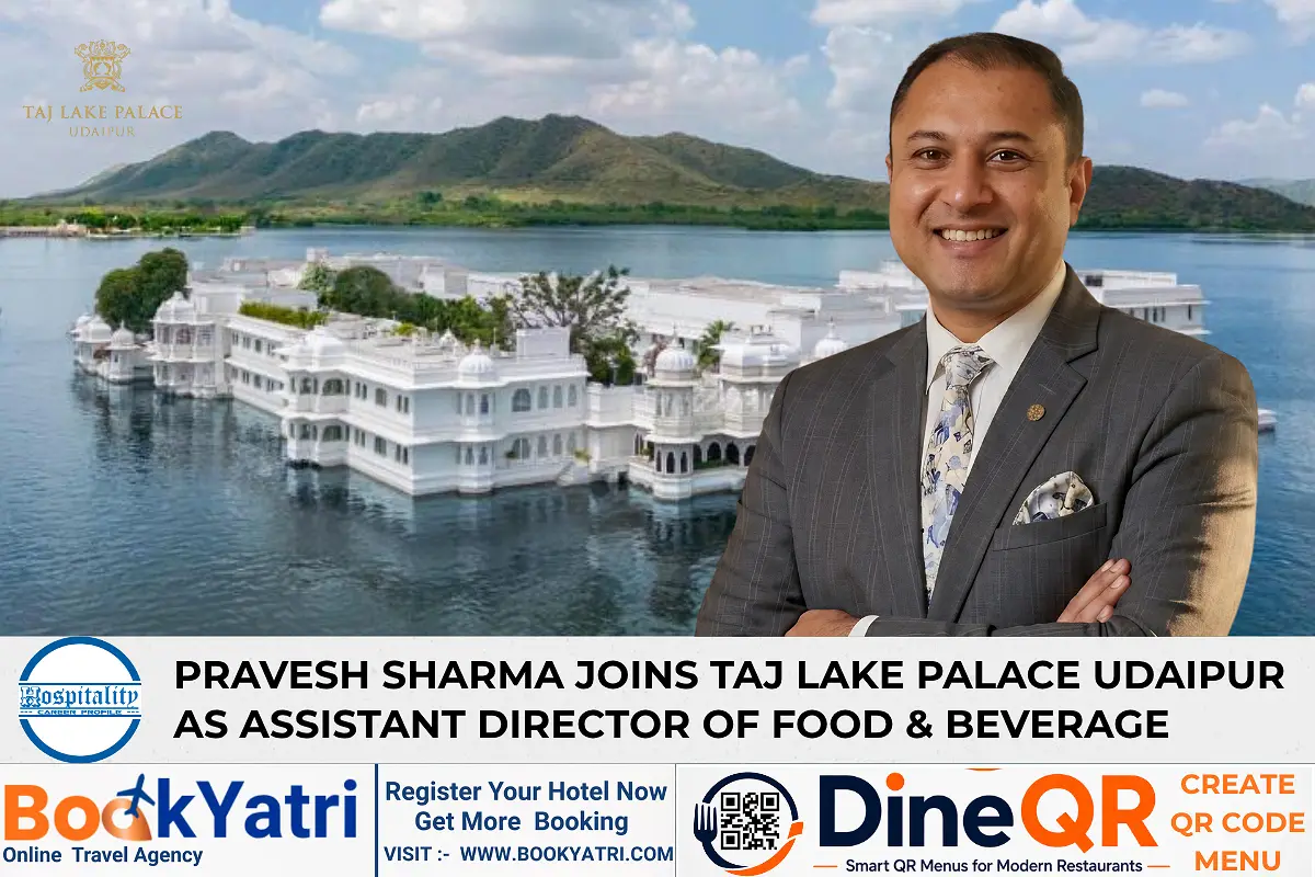 Pravesh Sharma Joins Taj Lake Palace Udaipur as Assistant Director of Food & Beverage