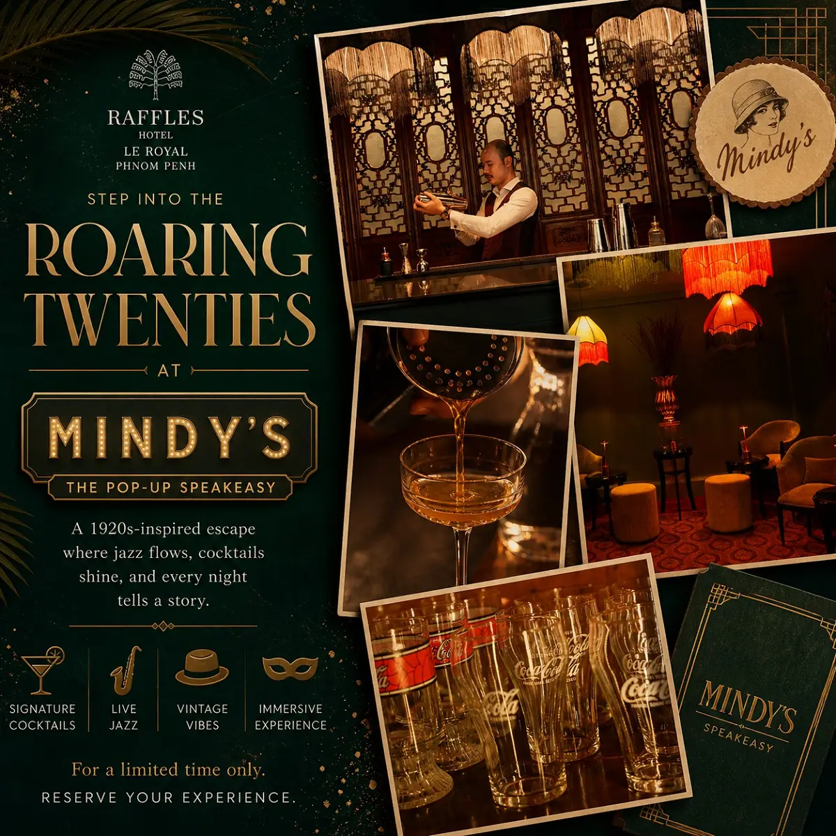 Raffles Hotel Le Royal Launches ‘Mindy’s’ Speakeasy, Reviving Vintage New York Glamour in Phnom Penh