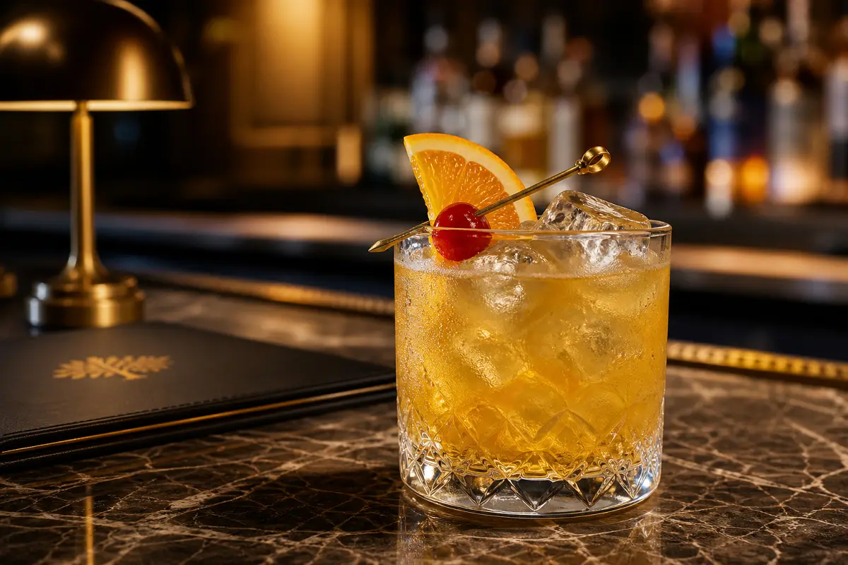 Whiskey Sour Cocktail Preparation