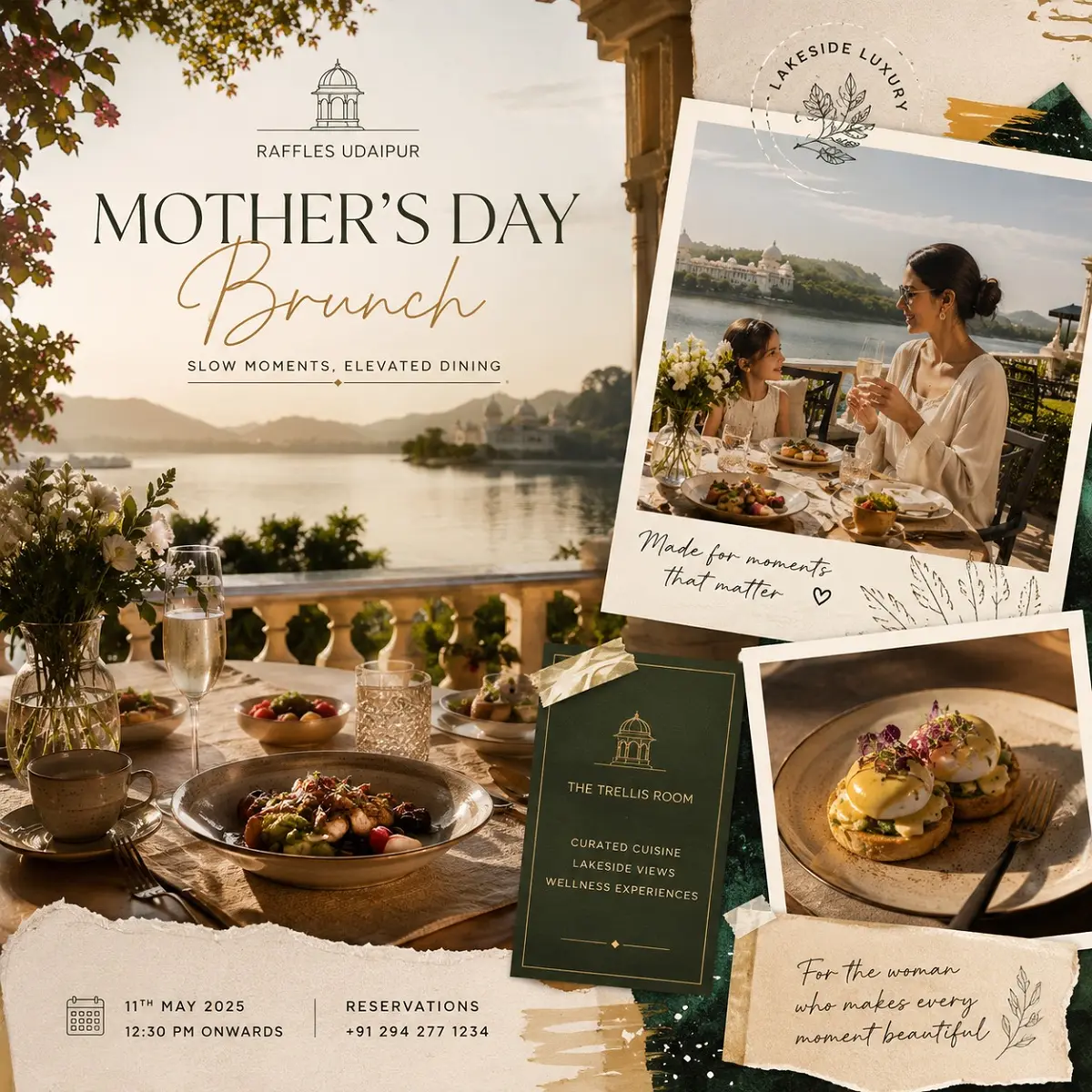 Raffles Udaipur Mother’s Day Brunch Experience Debuts