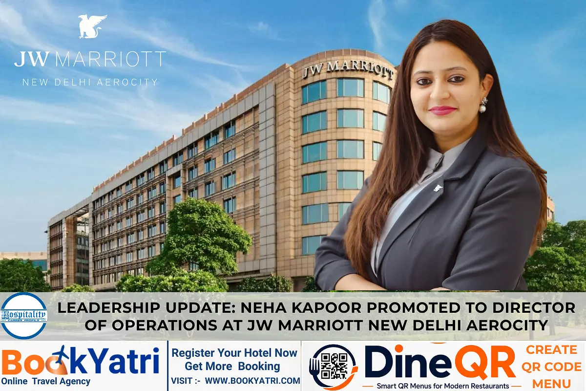 Neha Kapoor Promoted to Director of Operations at JW Marriott New Delhi Aerocity