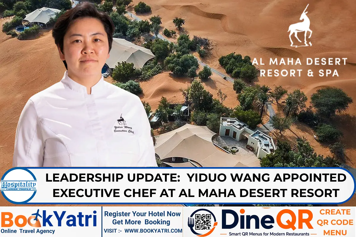 Yiduo Wang Appointed Executive Chef at Al Maha Desert Resort