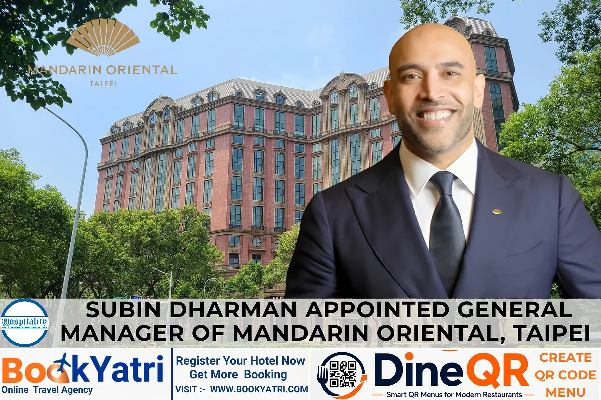 Subin Dharman Appointed General Manager of Mandarin Oriental, Taipei