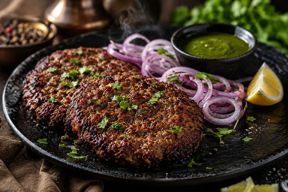 Mutton Chapli Kebab recipe with SOP & presentation guide