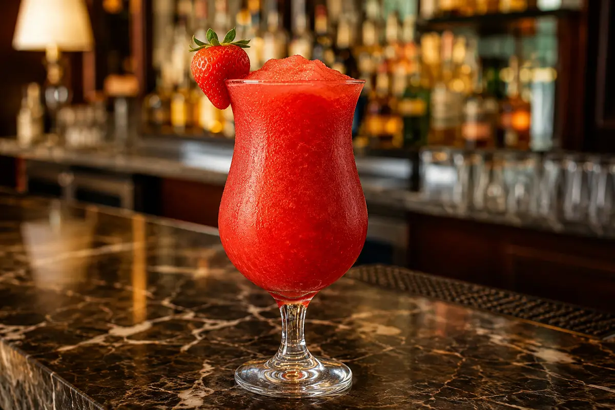 Strawberry Daiquiri Cocktail Recipe with SOP, Garnish & Presentation Guide
