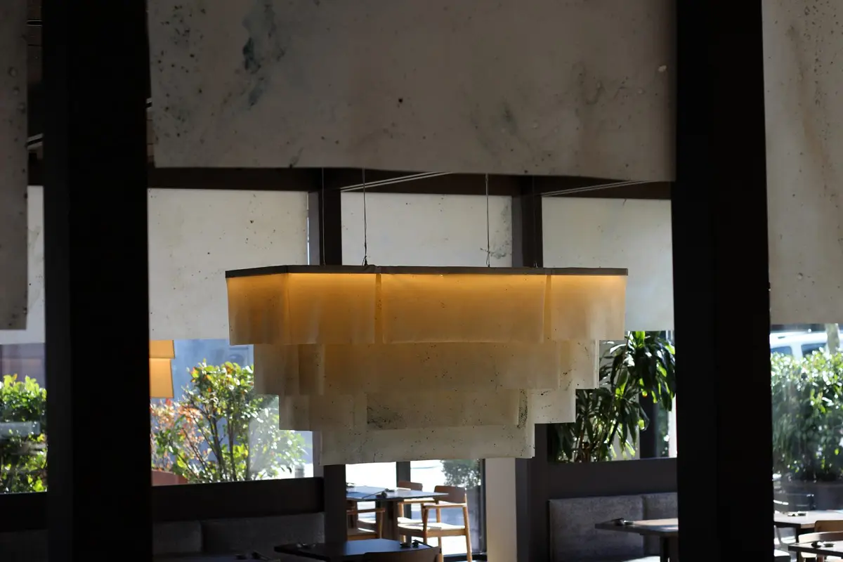 Eco-Friendly Elegance: Natural Material Studio Crafts Lighting from Leftover Seaweed at Sticks n Sushi Restaurant