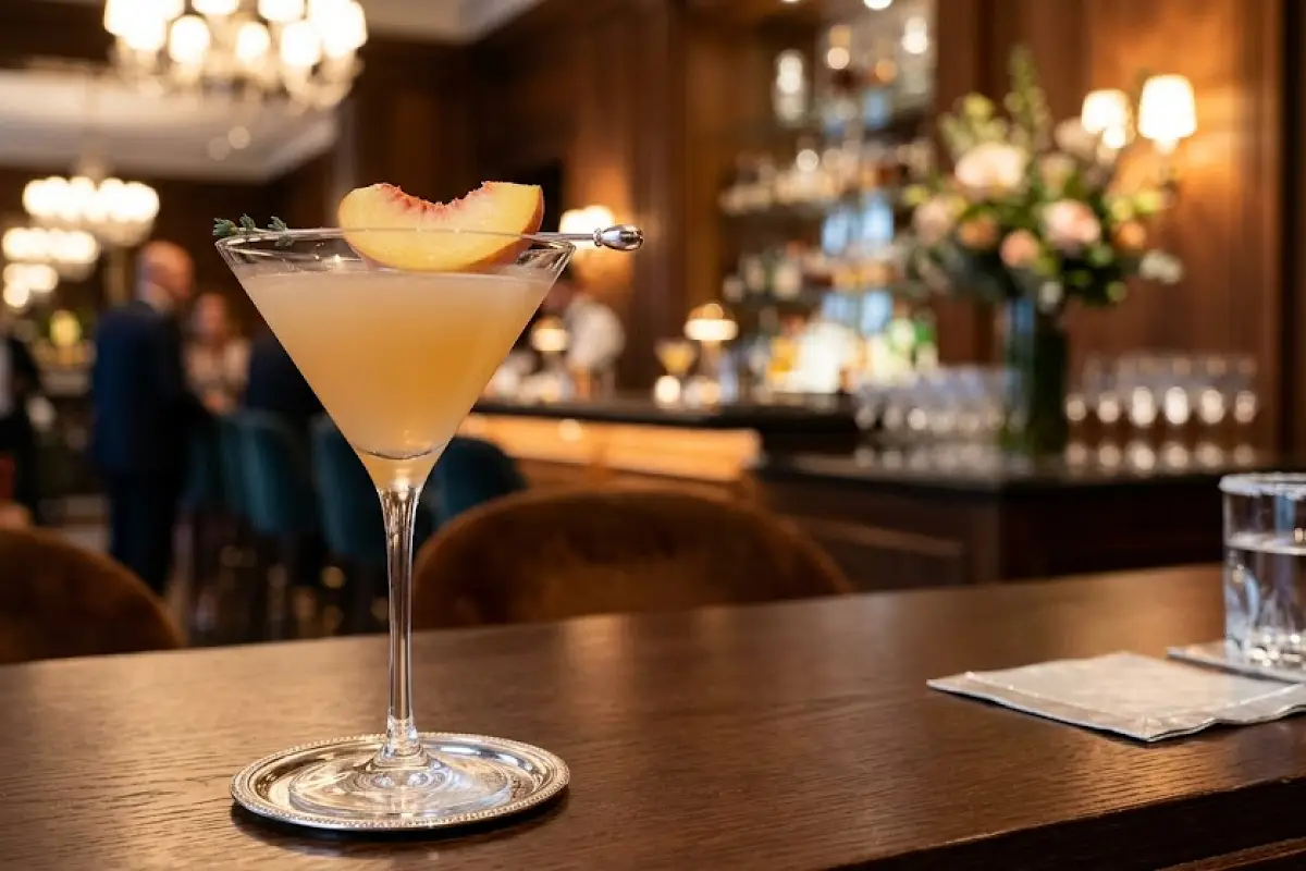 Peach Martini Cocktail Recipe with SOP, Garnish & Presentation Guide
