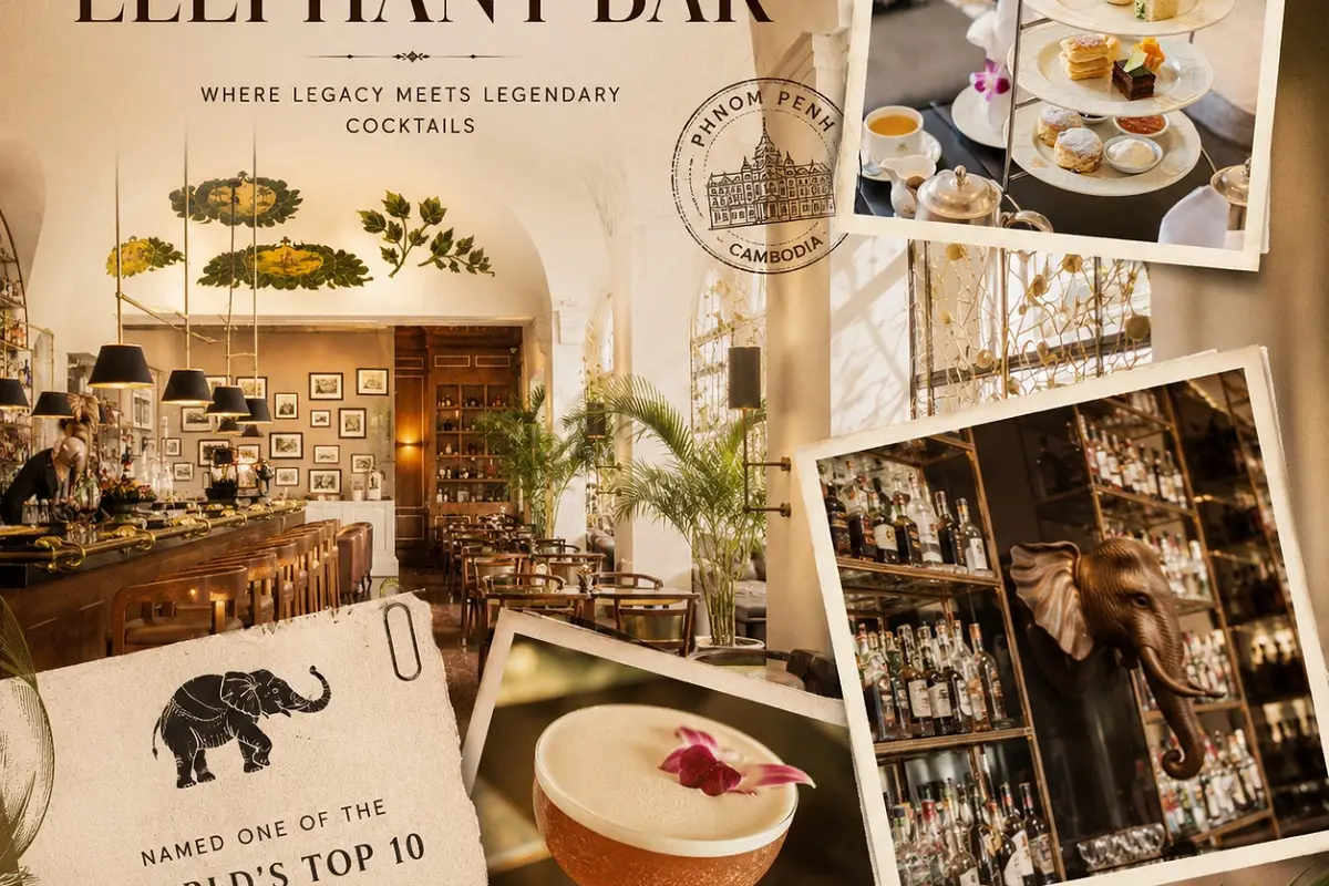 Raffles Hotel Le Royal’s Elephant Bar Named World’s Top 10 Hotel Bars