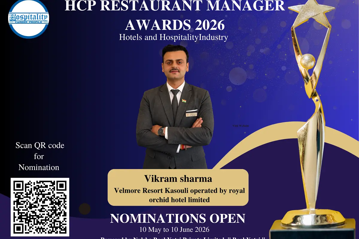 Vikram Sharma, Restaurant Manager of Velmore Resort Kasauli Operated by Royal Orchid Hotel Limited, Nominated for Restaurant Manager Award 2026