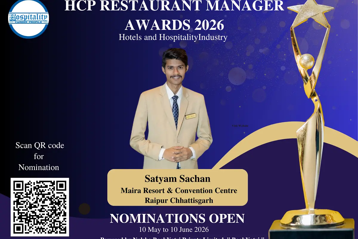 Satyam Sachan, Assistant Restaurant Manager of Maira Resort & Convention Centre Raipur, Nominated for Restaurant Manager Award 2026