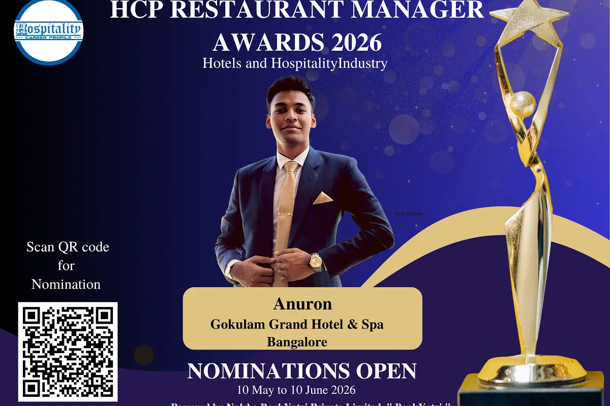 Anuron Porey, Food and Beverage Executive of Gokulam Grand Hotel & Spa Bangalore, Nominated for Restaurant Manager Award 2026