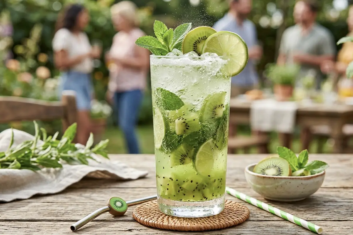 Kiwi Splash Mocktail:  8 Easy Steps to the Best Tropical Green Drink