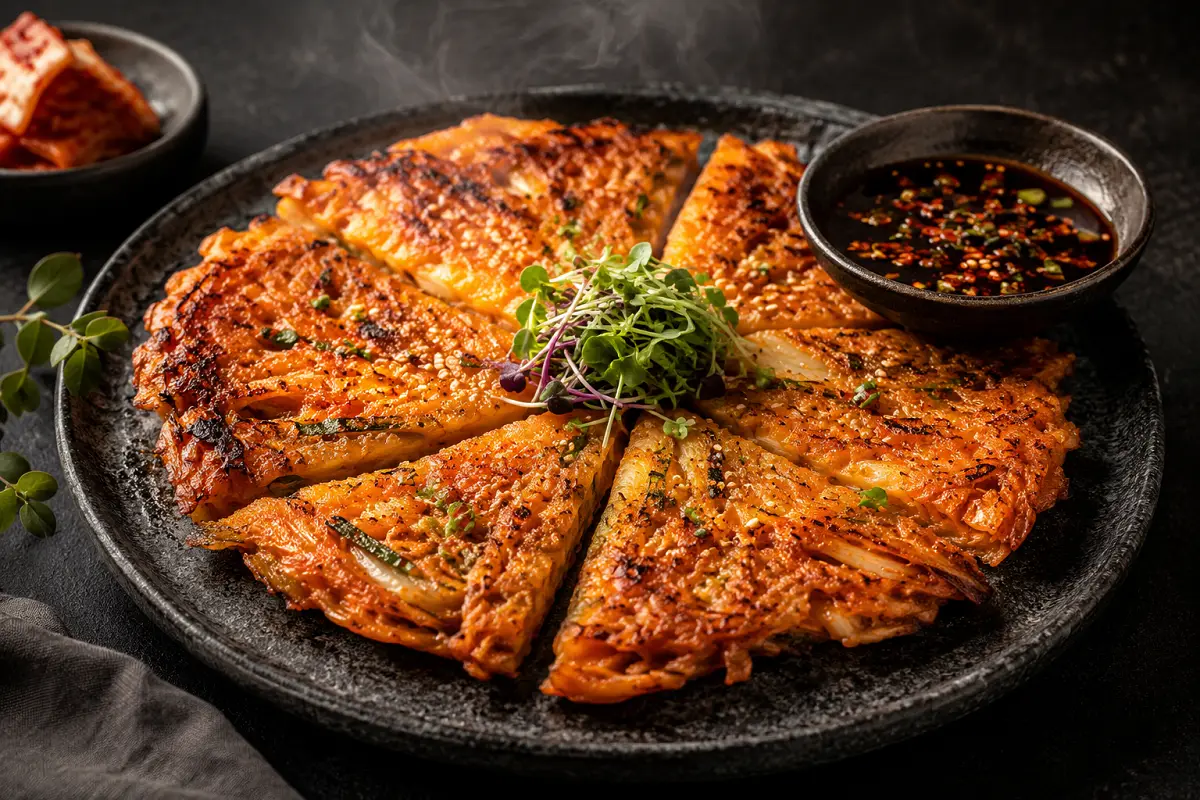 Korean Kimchi Pancake Recipe with SOP & Presentation Guide