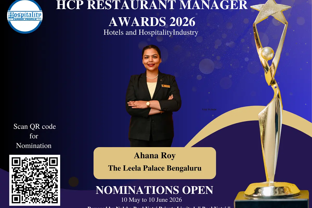 Ahana Roy, Restaurant Manager of The Leela Palace Bengaluru, Nominated for Restaurant Manager Award 2026