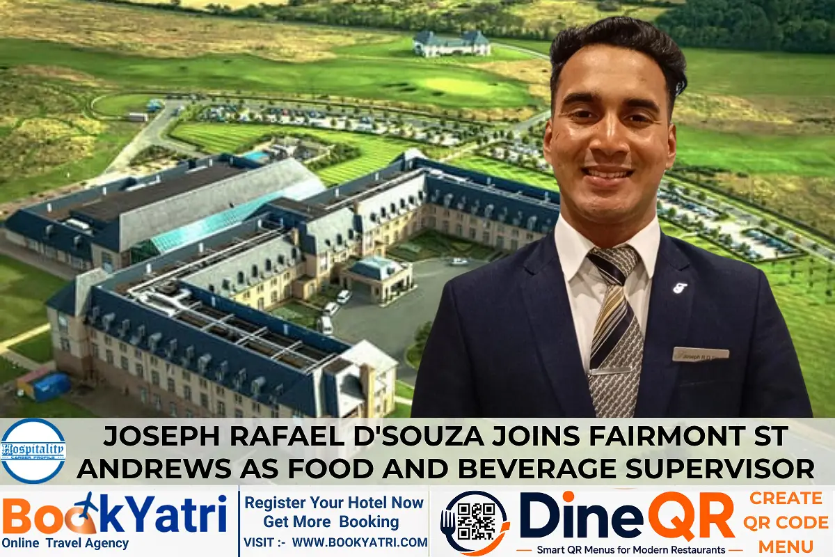 Joseph Rafael D'Souza Joins Fairmont St Andrews as F&B Supervisor